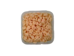 500pc Beige 6mm Polymer Clay Beads Flat