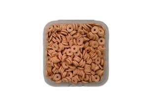 500pc Brown 6mm Polymer Clay Beads Flat