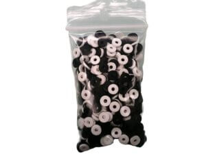 500pc Black and White 6mm Polymer Clay Beads Flat
