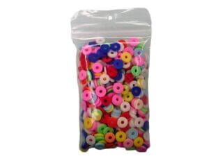 500pc Mixed Color 6mm Polymer Clay Beads Flat