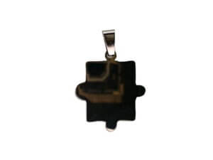 2pcs Stainless Steel Simple Puzzle Pendant 2.5cm