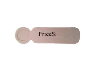 100pc White Price Tags 0.5x2"