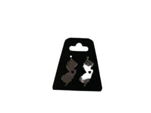 2pc Stainless Steel NJ Charm with Heart Cutout 13x25mm New Jersey