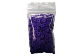 500pc Purple 6mm Polymer Clay Beads Flat