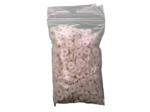 500pc White 6mm Polymer Clay Beads Flat