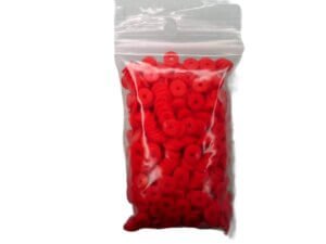 1000pc Red 6mm Polymer Clay Beads Flat