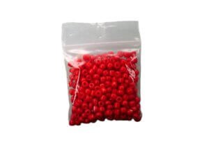 4mm Red 20g 250pc Glass Seed Beads