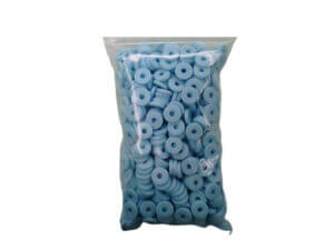 500pc Lake Blue 6mm Polymer Clay Beads Flat