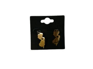 2pc Gold NJ Charm with Heart Cutout 13x25mm New Jersey