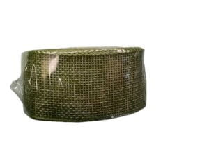 1.5in 10yd Green Burlap Wired Ribbon