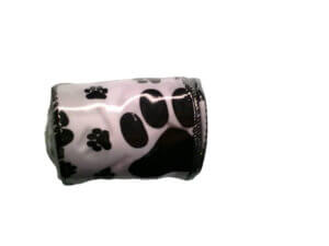 2.5in 5 yards Paw Print Black and White Wired Ribbon
