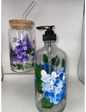 Hydrangea Glass Painting Class
