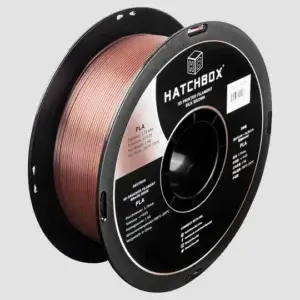 SILK Brown 1.75mm PLA 3D Printer Filament, 1 KG Spool HATCHBOX Filament