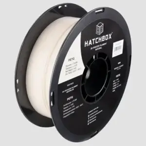 PETG Natural 1.75mm 3D Printer Filament, 1 KG Spool HATCHBOX Filament