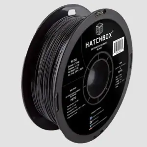 PETG Black 1.75mm 3D Printer Filament, 1 KG Spool HATCHBOX Filament