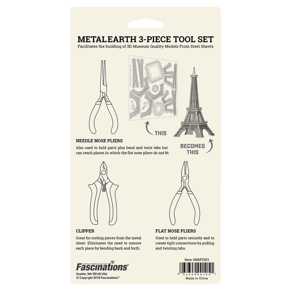 3-Piece Tool Kit (Includes: Clippers, Flat Nose Pliers, Needle Nose Pilers) – Metal Earth