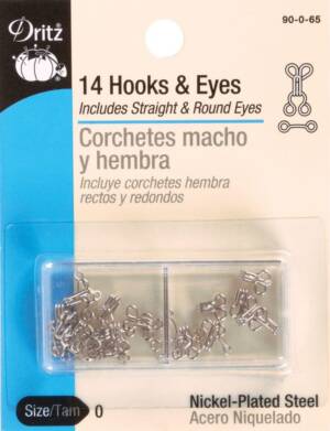Dritz Hooks & Eyes Size 0 14/Pkg-Nickel
