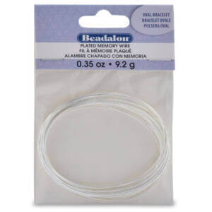 Beadalon Memory Wire Oval Bracelet .62mm .35oz-Silver-Plated - 23 Coils