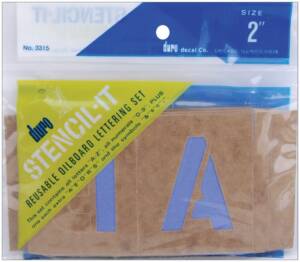 Duro Stencil-It Reusable Lettering Set-2" Number and Letter Stencils
