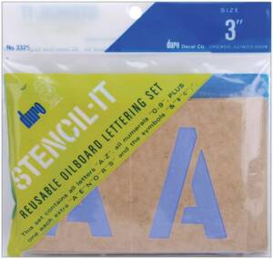 Duro Stencil-It Reusable Lettering Set-3" Number and Letter Stencils