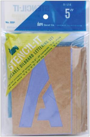 Duro Stencil-It Reusable Lettering Set-5" Number and Letter Stencils
