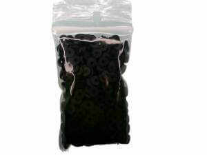 500pc Black 6mm Polymer Clay Beads Flat