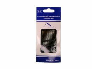 12pc Self Threading Sewing Needles Stainless Steel 3 Sizes 6/12