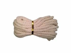 16ft White Twisted 6mm Nautical Cotton Rope