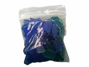 8oz Sea glass Blue, Aqua & Clear