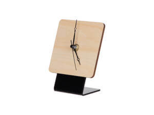 4in Desktop Clock Plywood Sublimation Blank