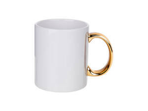 11oz Gold Plated Ceramic Mug Sublimation Blank