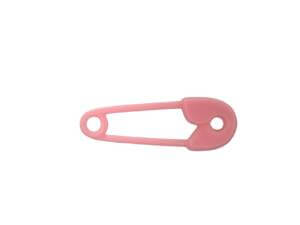 24pc 1.4in Pink Safety Pins Plastic Baby Decor
