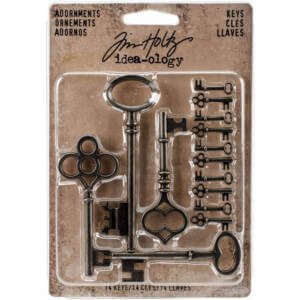 Idea-Ology Metal Adornments 14/Pkg-Silver Keys Idea-Ology Metal Adornments 14/Pkg-Silver Keys
