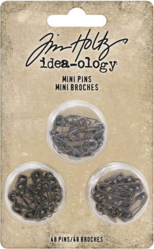 Idea-Ology Mini Metal Safety Pins 48/Pkg-3 Colors