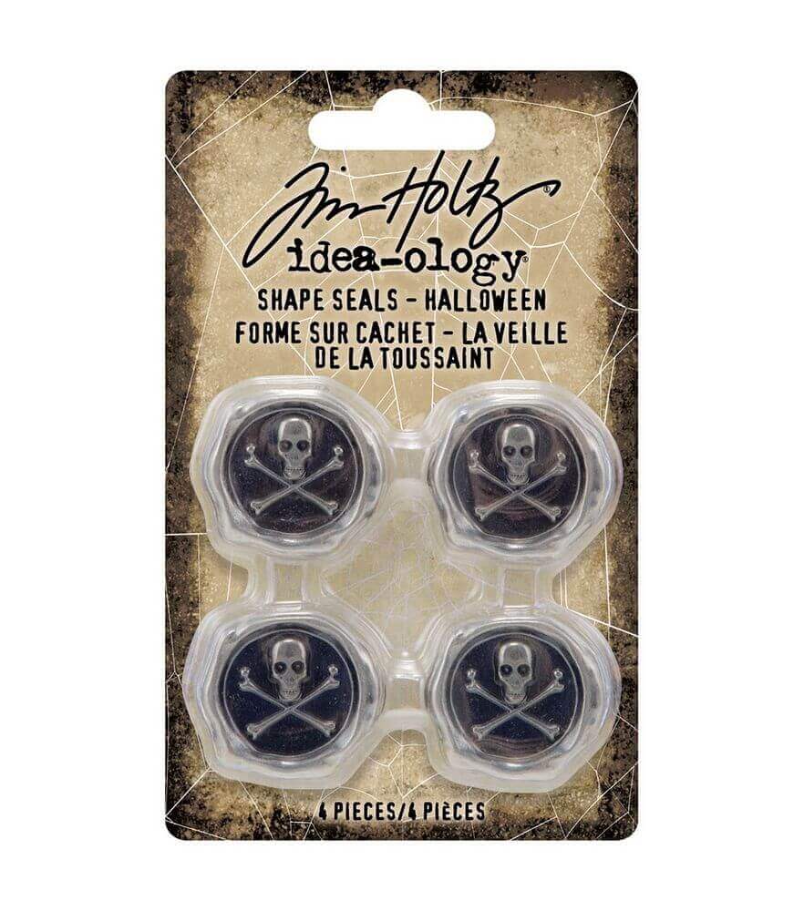 Idea-Ology Metal Shape Seals 4/Pkg-Halloween Idea-Ology Metal Shape Seals 4/Pkg-Halloween