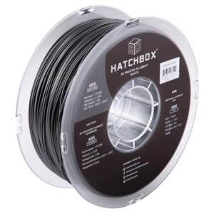 ABS Black 1.75mm 3D Printer Filament, 1 KG Spool HATCHBOX