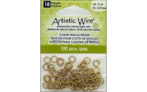 Art Wire Chain Maille Jump Rng 18ga 11/64″Brs100pc Art Wire Chain Maille Jump Rng 18ga 11/64"Brs100pc