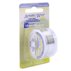 Artistic Wire 18 Gauge 4yd-Silver Artistic Wire 18 Gauge 4yd-Silver