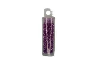 2mm L. Purple 1200pc Boho Glass Seed Beads Sliver-Lined