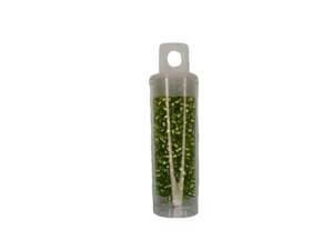 2mm L. Green 1200pc Boho Glass Seed Beads Sliver-Lined