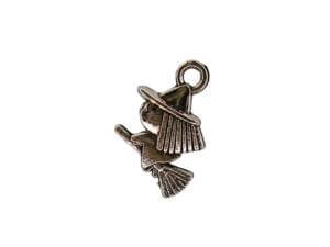 20pc Witch on Broom Charms Zinc 10x16mm