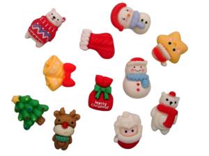 50pc Christmas Series 1 Flatback Resin 1.5-2.7cm 50pc Christmas Series 1 Flatback Resin 1.5-2.7cm