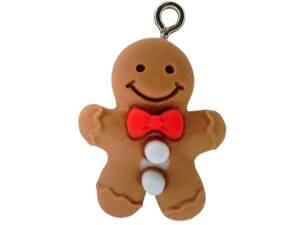 10pc Gingerbread Man Resin Charms 26mm