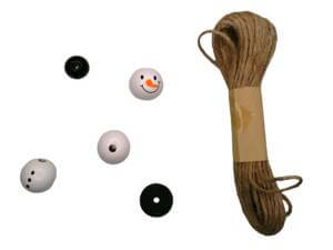 50pc 2cm Snowman Wooden Beads Makes 10 50pc 2cm Snowman Wooden Beads Makes 10