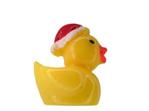 10pc Santa Hat Christmas Mini Resin Ducks