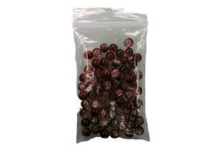 50pc 6mm Brown Glass Crackle Beads