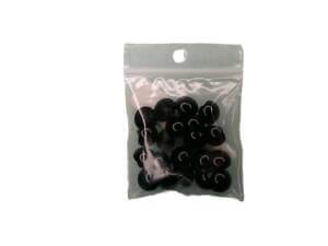 20pc Black Plastic 11mm Mushroom Domed Safety Eyes Sewing Shank