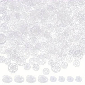 100pc Transparent Snap Buttons