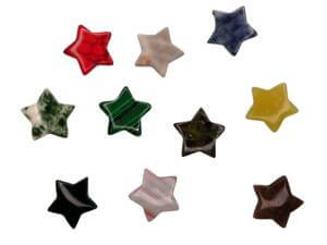 10pc 2cm Stone Stars Multi Colored