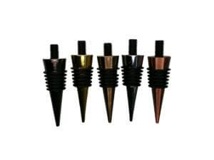 5pc Multi Colored Metal Wine Stopper with Screw